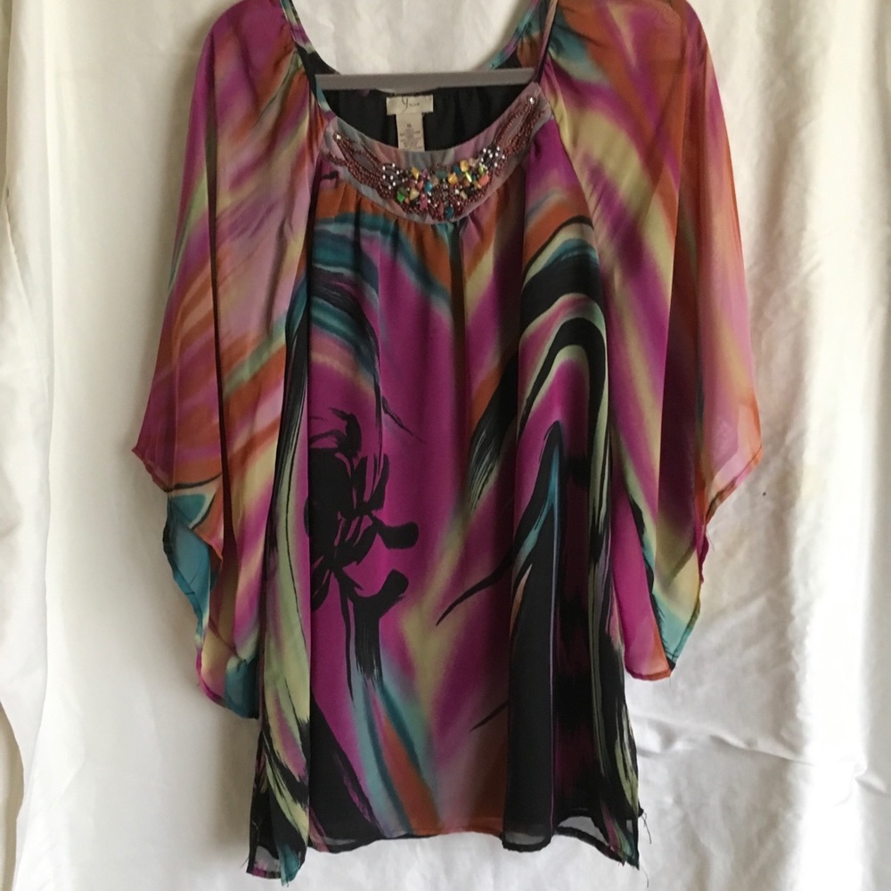Lined Sheer Flowing Top